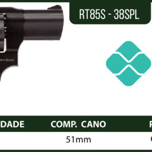 Revólver Taurus RT 85s Calibre .38 SPL Oxidado